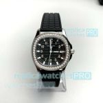 PPF Swiss Clone Patek Philippe Aquanaut 5067A Black Dial 35.6mm Diamond Quartz Watch 